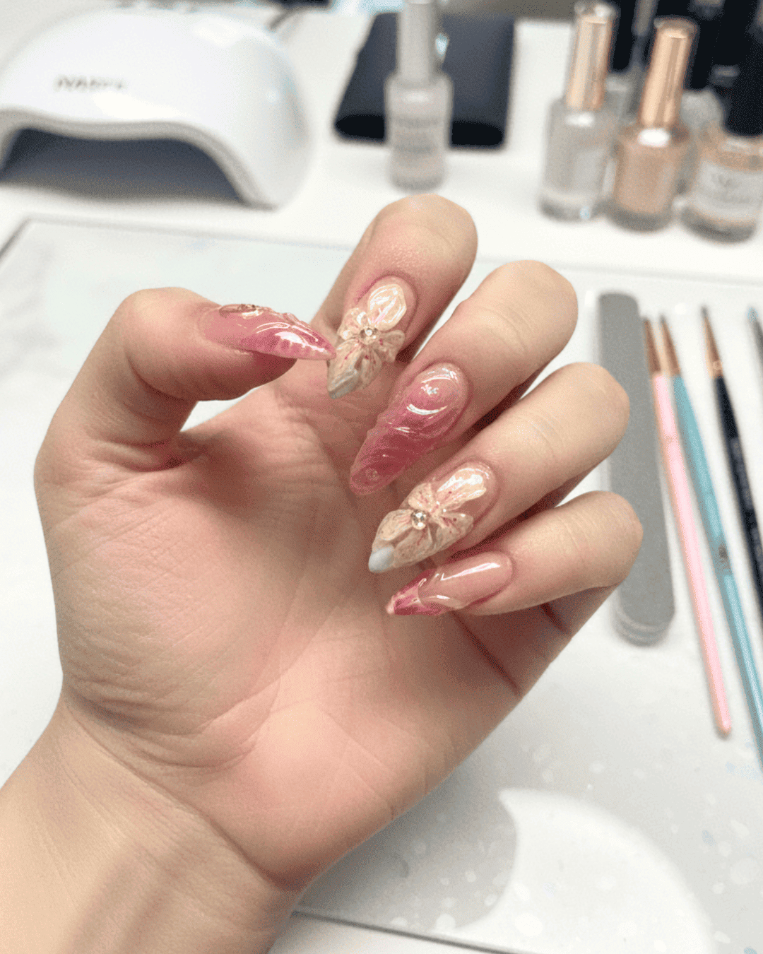 Signature manicure at Luna Nail Lounge